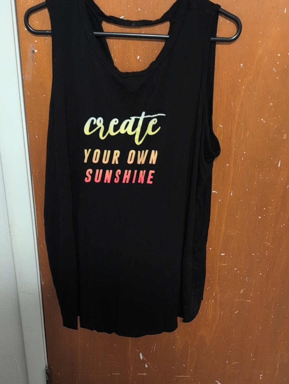 Create Your Own Sunshine Graphic Tank Top - Black